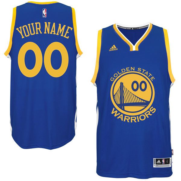 Men Golden State Warriors Adidas Royal Custom Swingman Road NBA Jersey